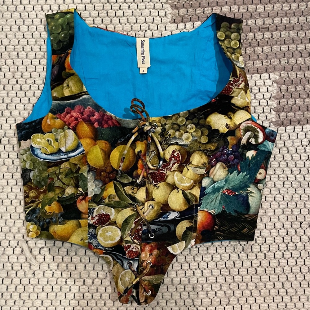 Samantha Pleet Shield Corset Top in Harvest